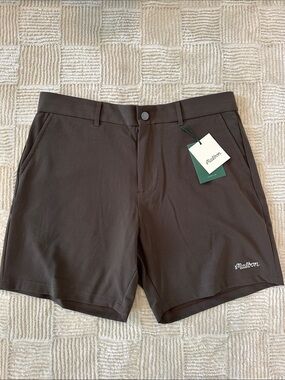 Malbon Ripley CoolCore Shorts in Brown